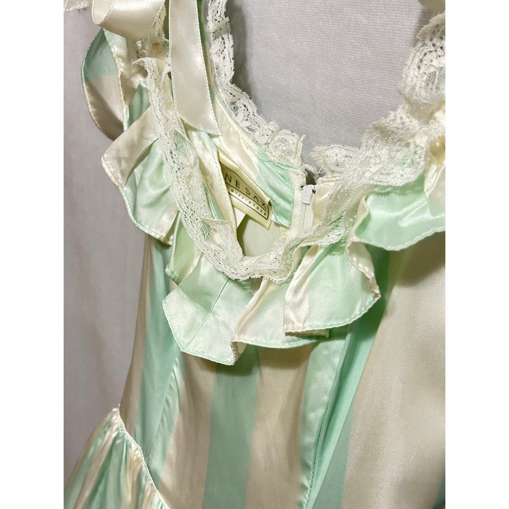 Vintage 1970 Jessica McClintock Gunne Sax Mint Strip Lace Southern Belle Gown 3 - Picture 14 of 16